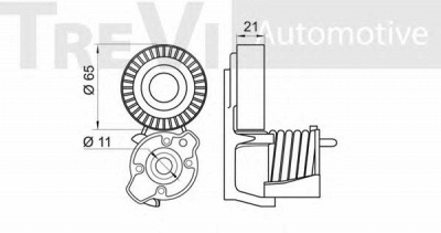TREVI AUTOMOTIVE ta1688 -  Натяжитель ремня, клиновой зубча
